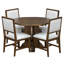 Ensemble de salle à manger extensible 5 pièces avec chaises rembourrées, parfait pour un décor de maison de campagne rustique et des sièges confortables-129386227-129386229-129386231
