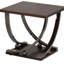 Table de bout en nickel noir avec tablette inférieure