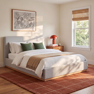 Delpha Upholstered Oak Bed