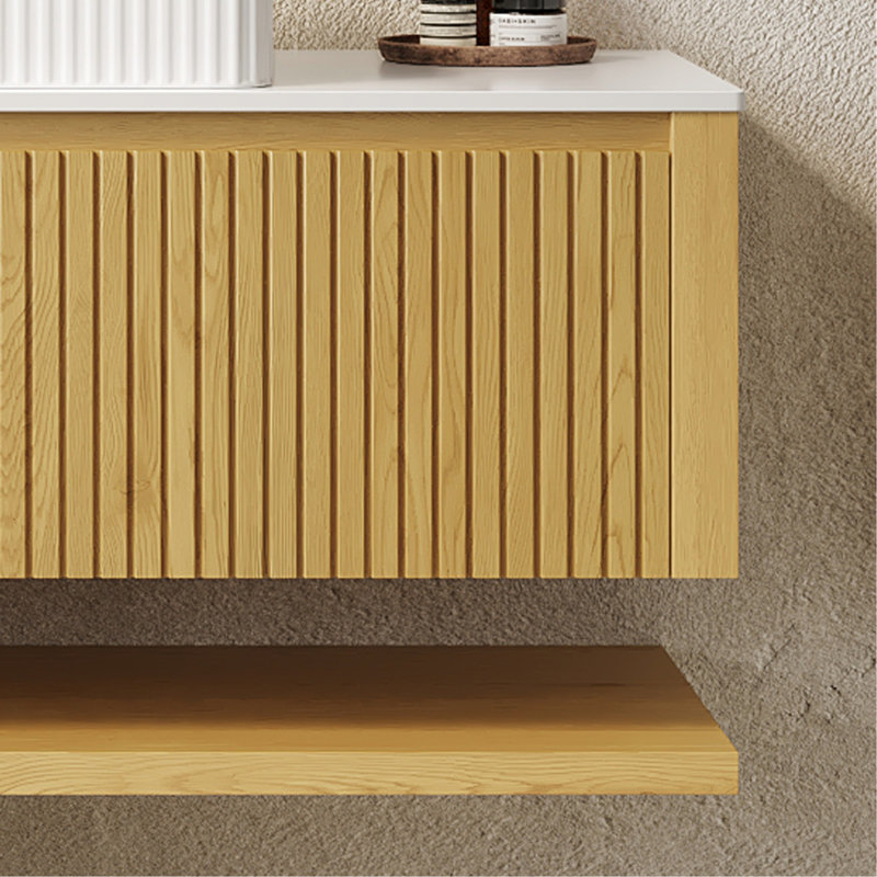 Armoire de rangement murale en contreplaqué 48 po, sans bassin, couleur grain de bois chêne Corolla