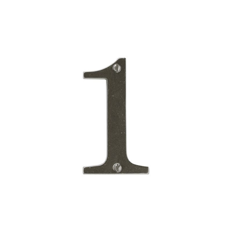 4" H Metal Surface Mount House Number, Silicon Bronze Dark, 1