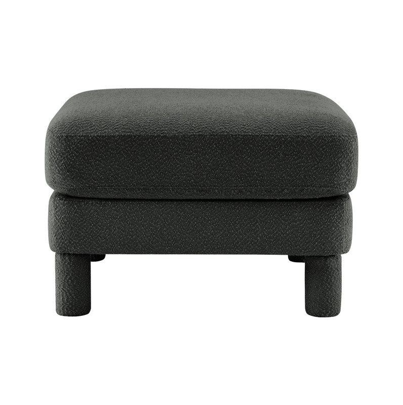 Repose-pieds Lucas - polyester - gris foncé, Gris foncé