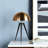 Dillard 1-Light Black Table Lamp With A Gold Metal Shade