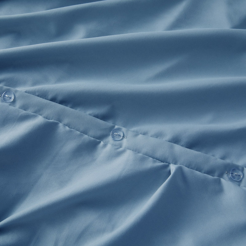 Housse de couette avec insert Pinch Pleat, Couette pour grand lit + 3 pièces supplémentaire, Bleu ciel