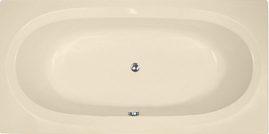 Caribe 72'' x 36'' Soaking Gelcoat Bathtub, Bone, Matte Black