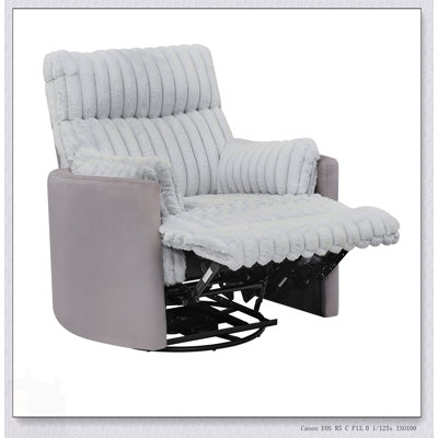Bocaton Wide Wale Corduroy Upholstery Manual Recliner With Plush Comfort And 360-Degree Swivel, Perfect For Modern And Classic Interiors