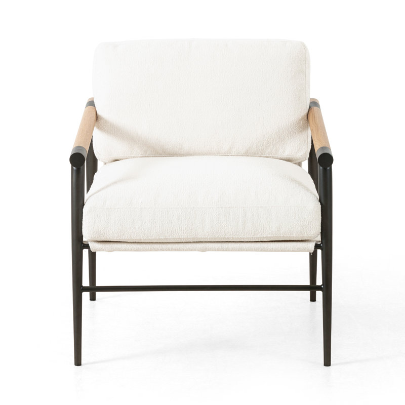 Marlane Upholstered Armchair, Fayette Cloud, Natural