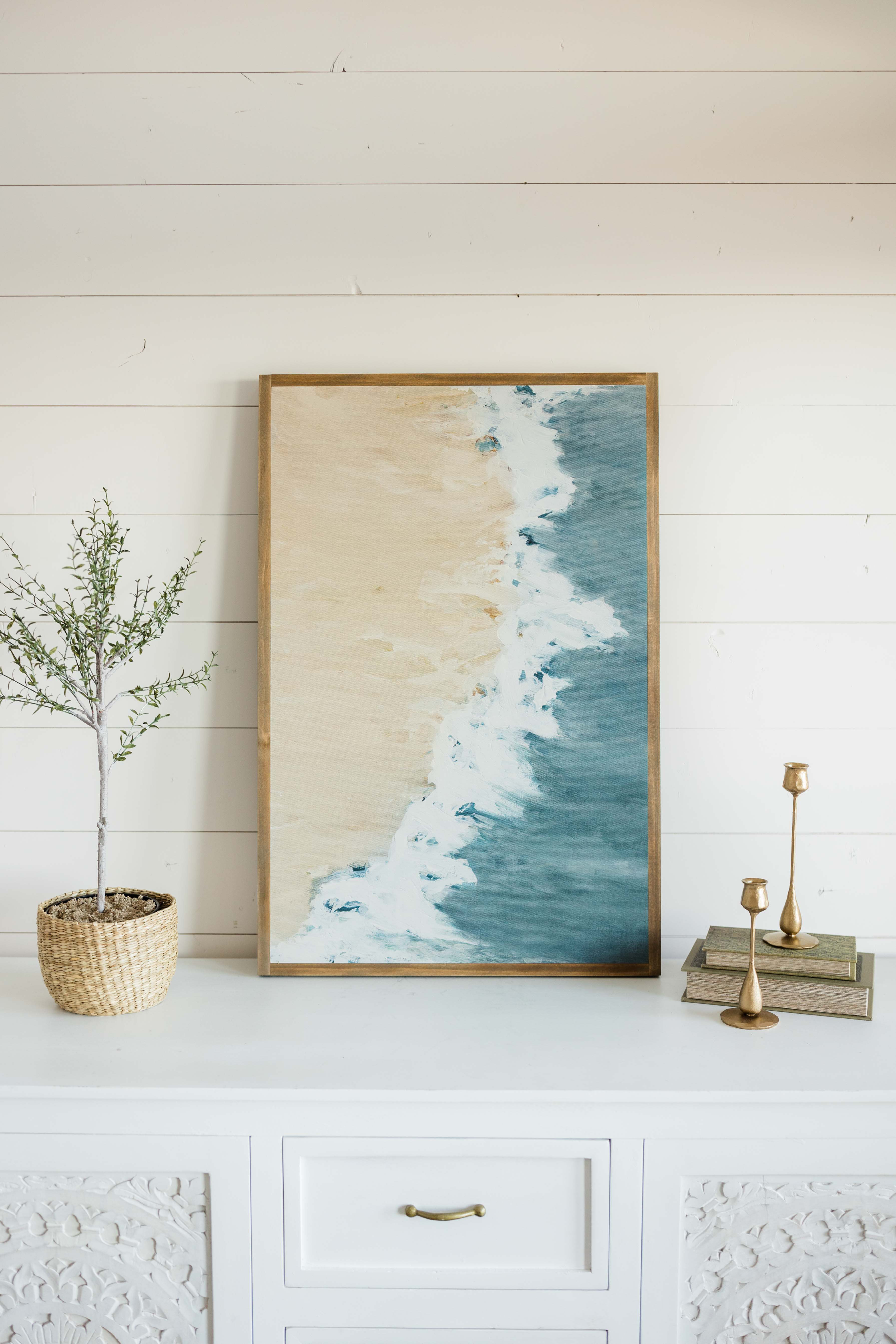 Dovecove The Inspired Home Collection Del Mar Abstract Costal Wooden