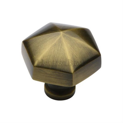 Heritage Brass Heritage Cabinet Knob Hexagon Design 32mm
