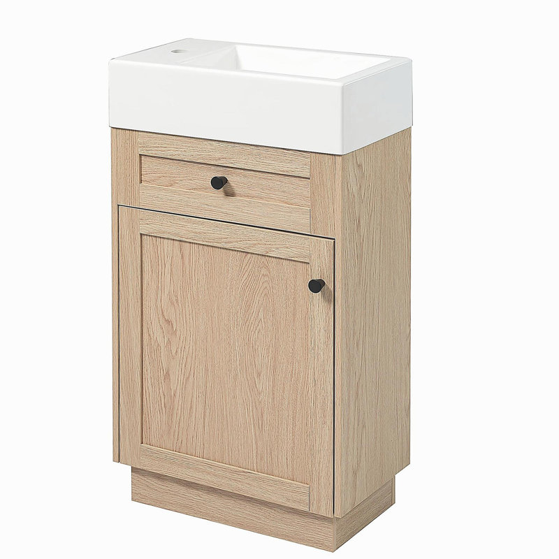 Meuble-lavabo 18,5 po avec lavabo en résine et armoire de porte