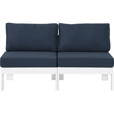 Kylis 60'' Wide Aluminum Loveseat with Cushions