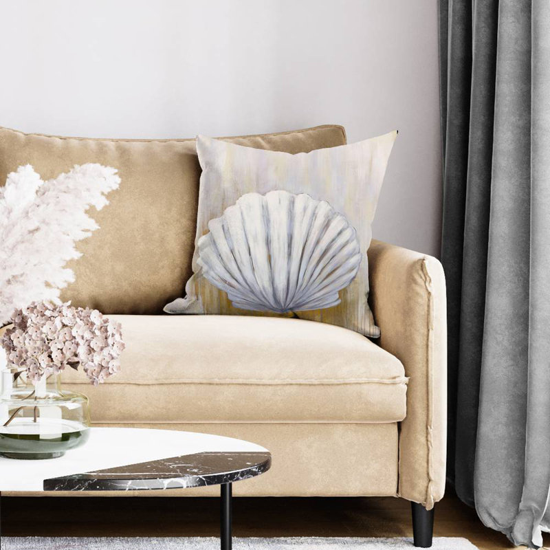 Feston Shell - Bathroom Beach – Throw Pillow Cover Only, Double-Sided Print, Insert Not Included