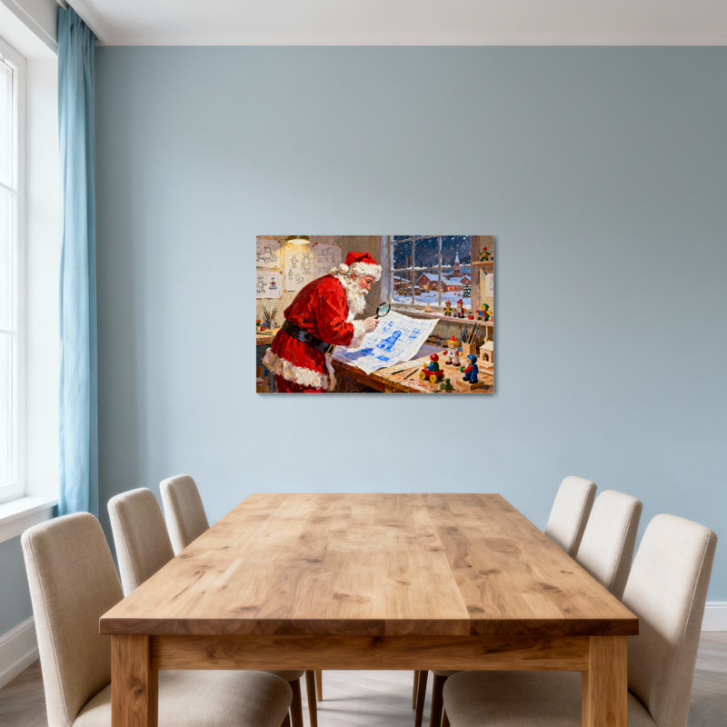 Conception de Noël atelier père Noël, H 16 po x l 24 po