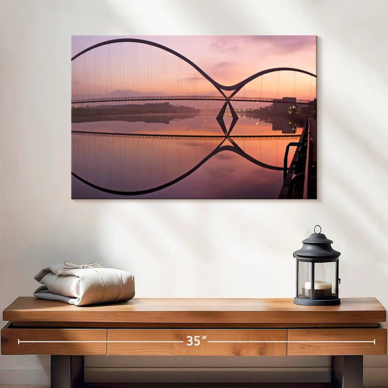 Lilie Infinity Bridge Reflection, 16" H x 24" W