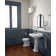 Isabella Collection Traditional Pedestal 23.5" Sink, Rectangular Bowl, Backsplash, Dual Soap Ledges, Decorative Trim and Overflow
