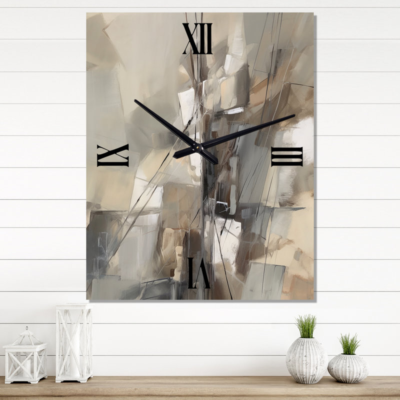 Jannelly - Horloge murale abstraite, H 40 po x l 30 po x P 1 po