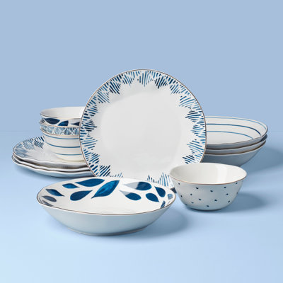 Lenox Blue Bay 12-Piece Dinnerware Set
