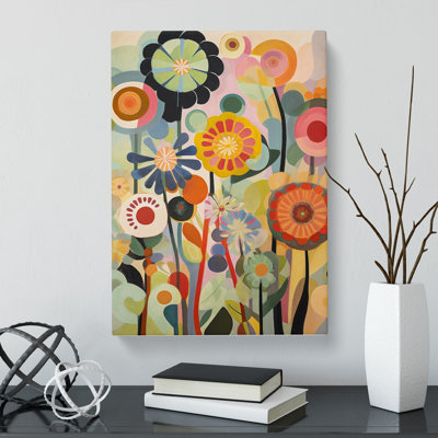 Rafia Flowers Retro Vol.7 - Wrapped Canvas