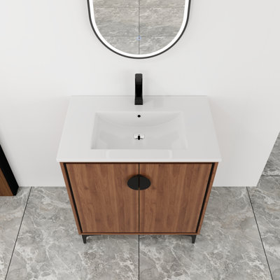 Kesa 30'' Single Bathroom Vanity with Ceramic Top