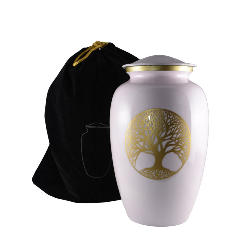 Ritik Handmade Tree Of Life Urn, Purple