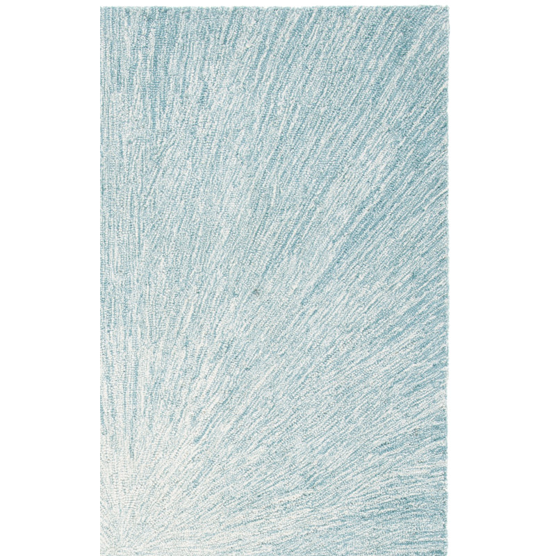 Balakrishna Micro-Loop Hand Tufted Wool And Cotton With Latex Abstract Rug, Rectangle 4' x 6'