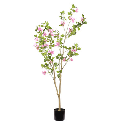 Bougainvillier artificiel en pot - plante à fleurs artificielle réaliste, faux décor nécessitant peu d'entretien pour le bureau intérieur, 1pc / ensemble