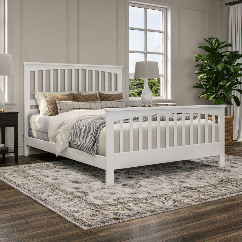 Brooklyn Foundation Bed with Matching Footboard, Queen, White