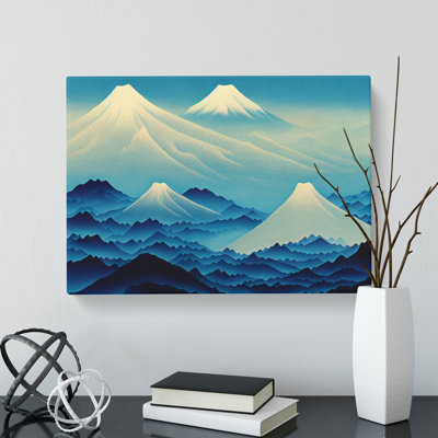 Statuesque Japanese Mountains - Wrapped Canvas