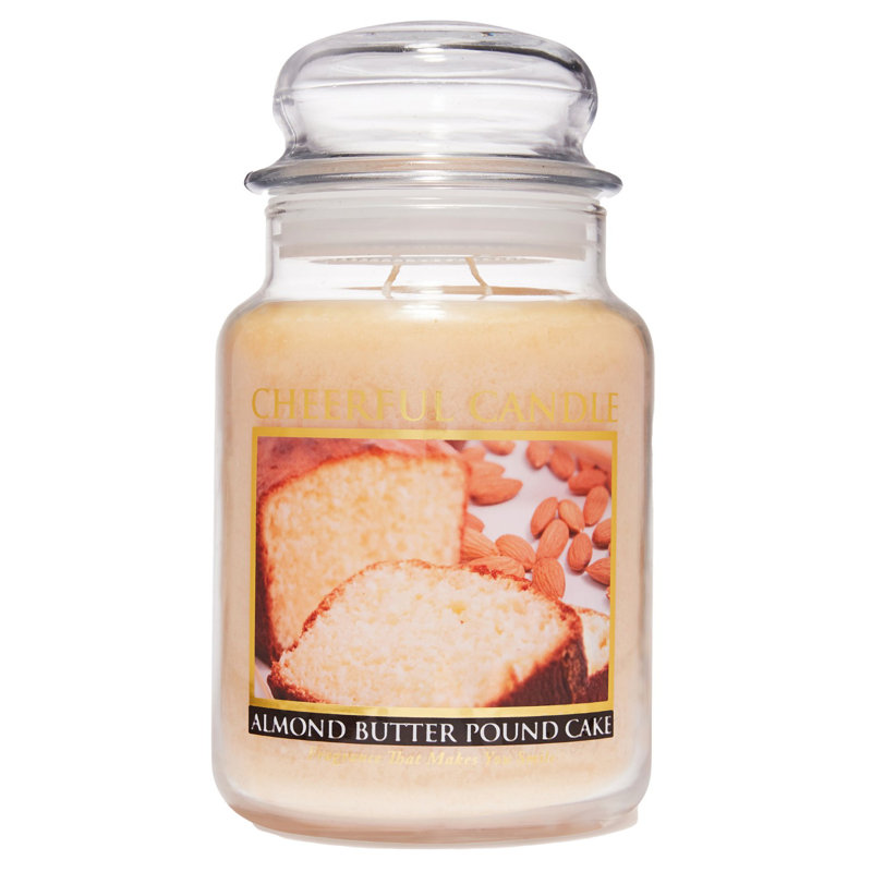 Rustic Almond Butter Pound Cake Scented Glass Jar Candle