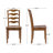 36" High Classic Ladder Back Design Solid Wood Traditional Country Farmhouse Side Chair-1158465049-1158465051