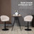 Bar Stools Set of 2, Adjustable Swivel Counter Height Barstools-1626712991