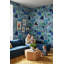 Papier peint mosaïque murale en céramique bleue