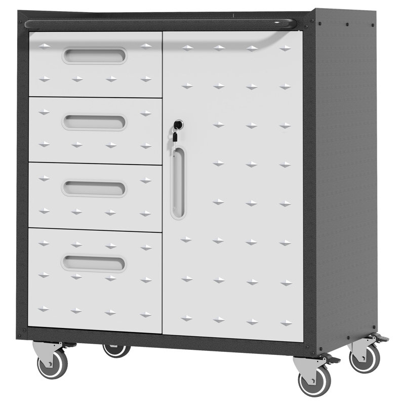 5 Piece Metal Garage Cabinet Part Or Accessory, Grey