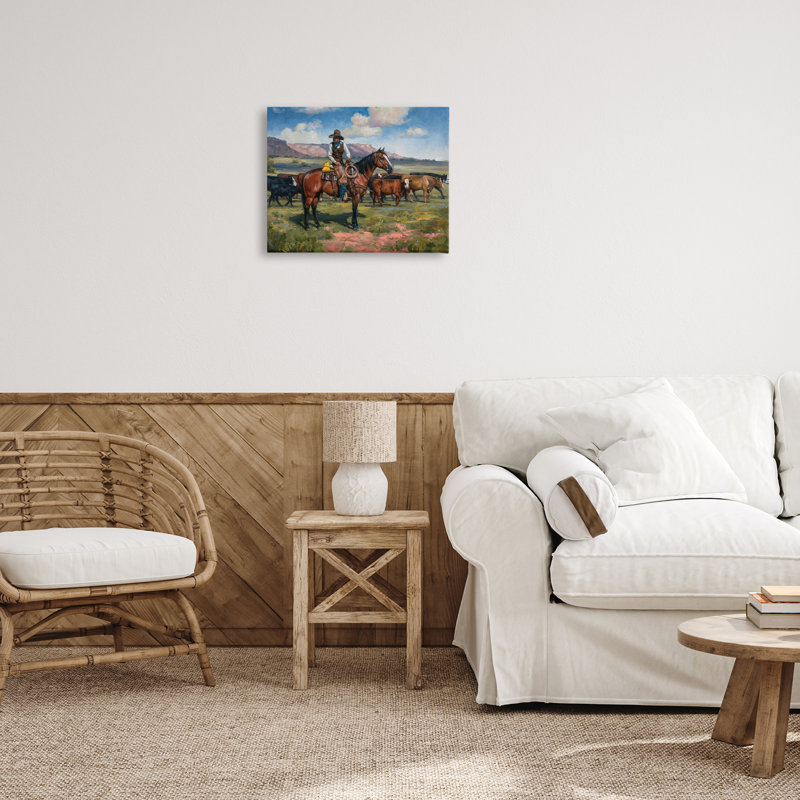 Art mural sur toile Cowboy, H 16 po x l 20 po