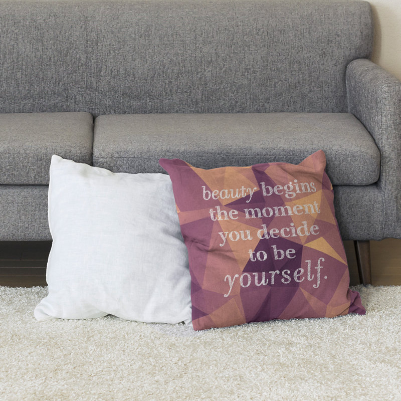 Coussin de sol de pierres précieuses True Beauty, H 28 po x l 28 po, Morganite