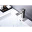 Robinet de lavabo haute pour salle de bain, bec cascade, acier inoxydable 304, levier simple, nickel brossé, contrôle précis du débit, robinet d'eau chaude et froide 304, concept de bec, poignée, facile à utiliser,