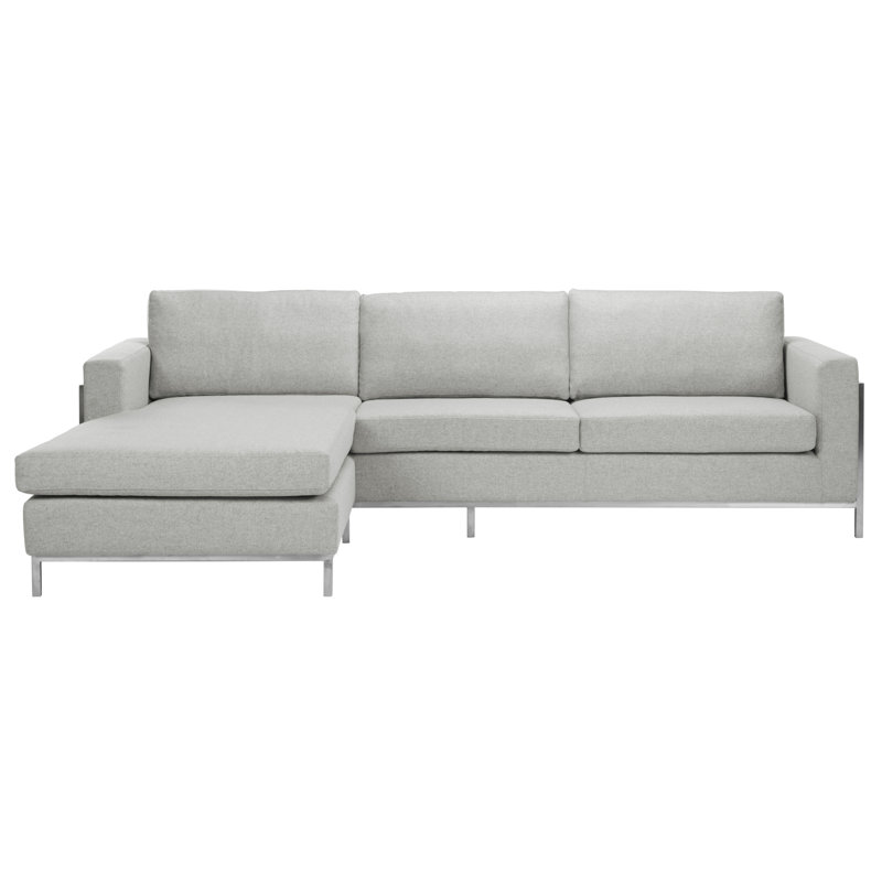 Davian Upholstered L-Shaped Sectional Reversible, Stone Wool Blend