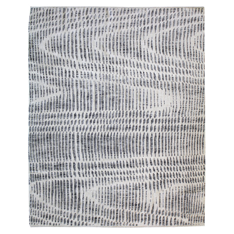 Sound Waves One-of-a-Kind 7'11" X 9'11" Hand Knotted Area Rug