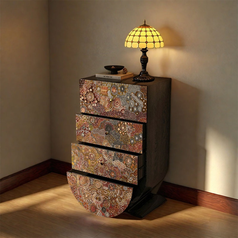 Armoire décorative en pin avec tiroirs