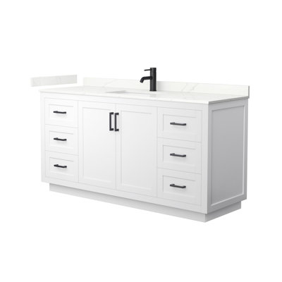 Miranda 66" Freestanding Single Bathroom Vanity with Quartz Top