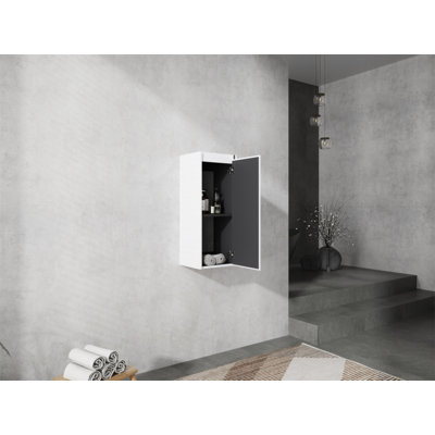 12" Bathroom Side Cabinet,Soft Close Doors,Float Mounting Design,(KD-Packing)