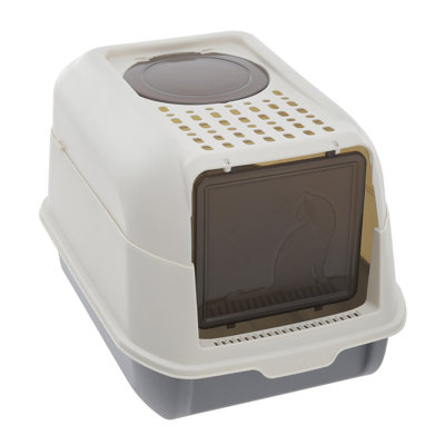 Polyethylene Plastic Enclosed Litter Box with Scoop