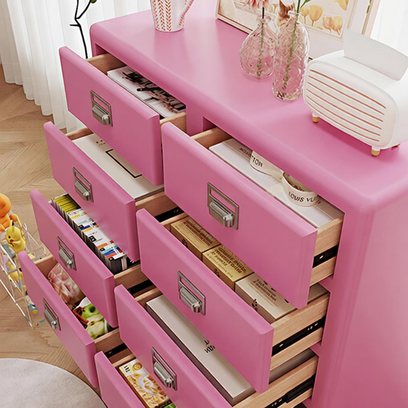Commode d'appoint multifonctionnelle de couleur unie, H 37,8 po x l 30,71 po x P 15,75 po, Rose