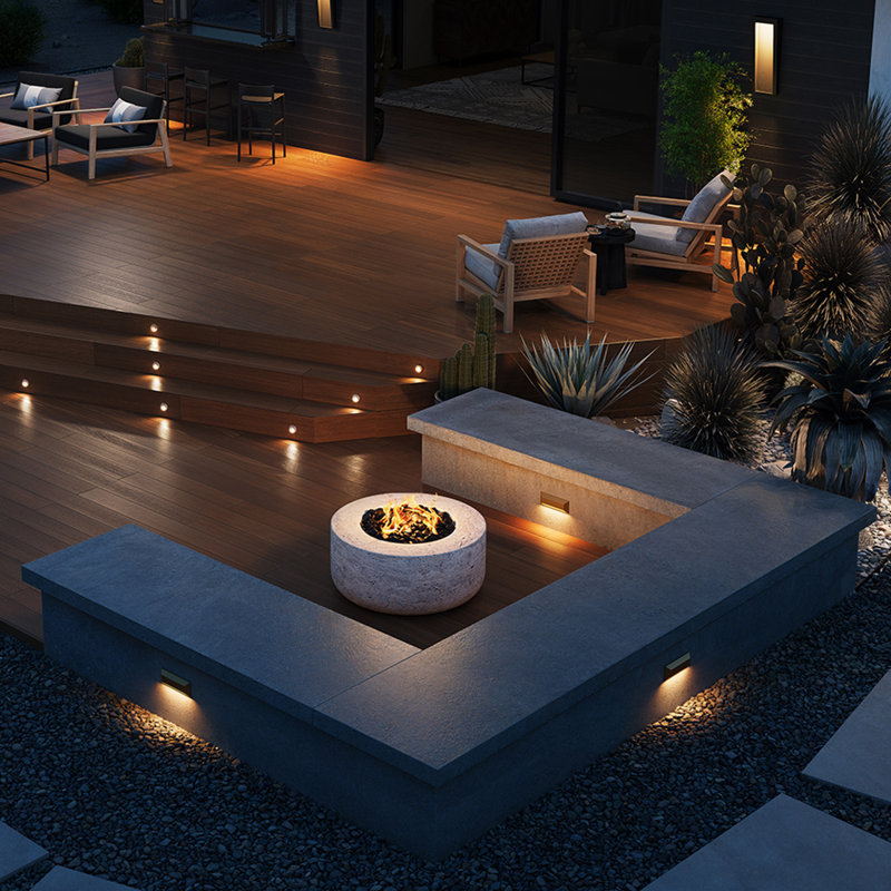 Hinkley Nuvi Rectangular Deck Sconce, Brown