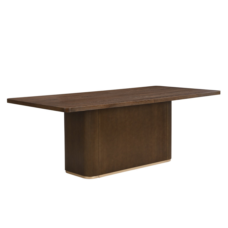 84" Rectangular Dining Table (2 Cartons Packing)-Walnut, Walnut