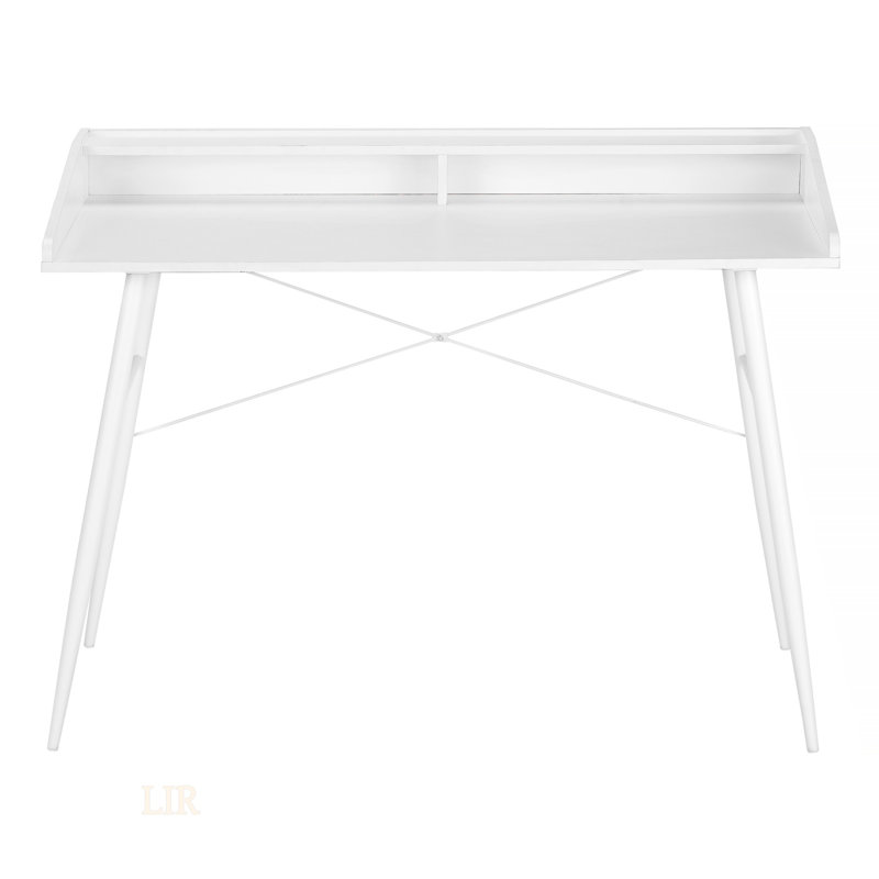 Bureau d'ordinateur, bureau personnel, ordinateur portable, tablettes de rangement, L 48 po, travail, stratifié, métal, contemporain, moderne