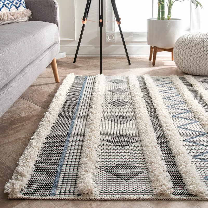 Baty Geometric Indoor Rug, Rectangle 4' x 5'7"