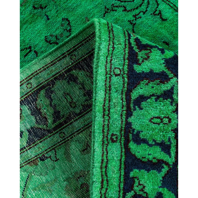Overyed One-of-a-Kind Runner 2'7" X 10'4" Hand Knotted Area Rug