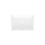 Kaldera White Rectangular Undermount Bathroom Sink and Overflow