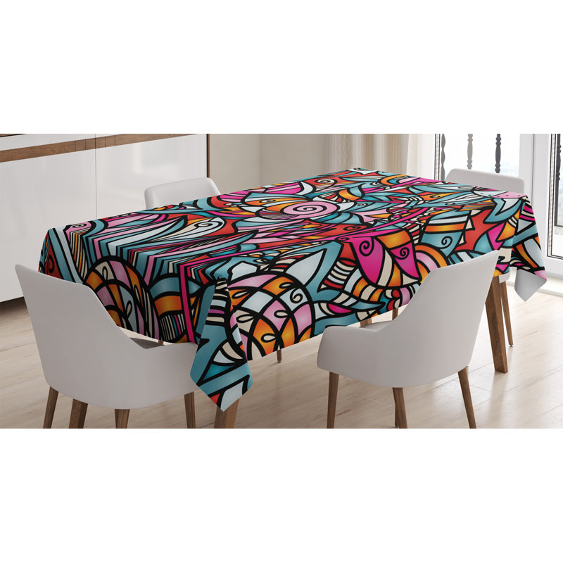 Nappe à motif floral coloré coloré, 70 po x 52 po